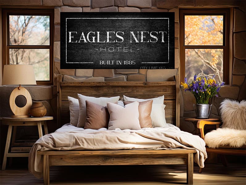 Eagles Nest Built In Bedroom - City Limit Sign Co